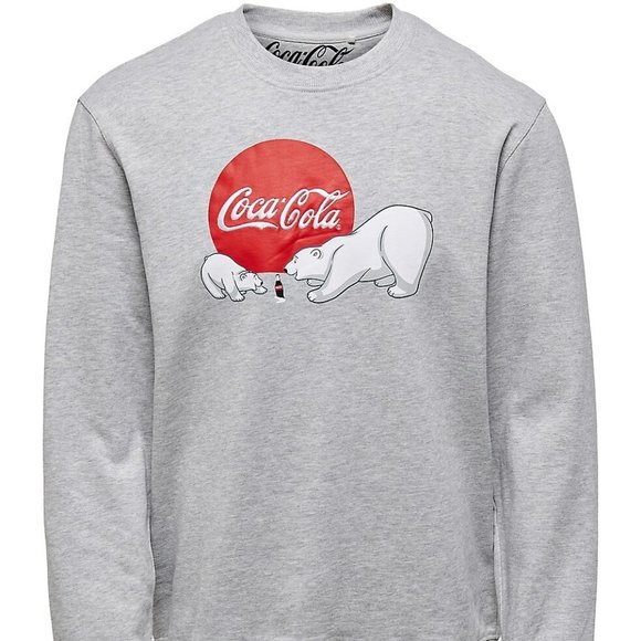 Only & Sons Coco-Cola Crew Neck Christmas Sweater - Mens L - Picture 1 of 6